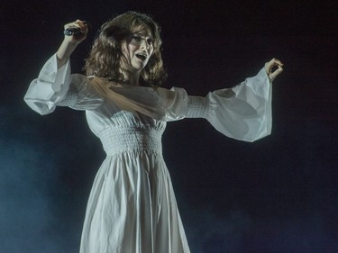 Lorde performs during the Osheaga Music and Arts Festival at Parc Jean Drapeau in Montreal on Friday, August 4, 2017.