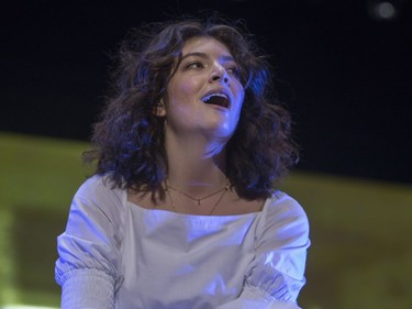 Lorde performs during the Osheaga Music and Arts Festival at Parc Jean Drapeau in Montreal on Friday, August 4, 2017.