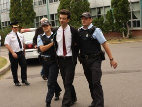 Actor Jay Baruchel in a scene from the film The Trotsky, which was dubbed into Québécois French.