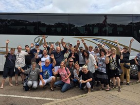 Quebecers who went to Memphis for the 40th anniversary of the death of Elvis Presley are shown in a handout photo.