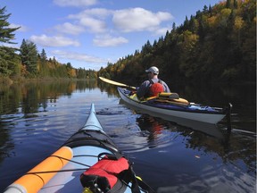 A kayak excursion in La Mauricie National Park, part of Canada's national parks system.