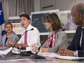 Prime Minister Justin Trudeau was in Montreal Wednesday to meet with the newly formed Intergovernmental Task Force on Irregular Migration.