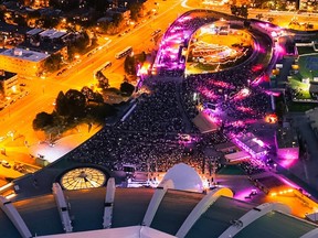 Huge crowd at the Olympic Park's Esplanade Financière Sun Life, for the free performance by the OSM of highlights from the Gershwin opera Porgy and Bess, on Thursday Aug. 10, 2017.