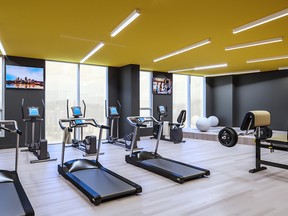 A well-equipped gym is just one of the amenities that StanBrooke residents can take advantage of.