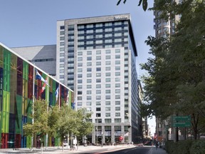 The Westin Hotel in Old Montreal. For the entire island of Montreal, the number of occupied hotel rooms in July 2017 increased by more than 17,000 compared to last year, according to the Hotel Association of Greater Montreal.