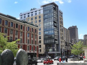 A condo building located on Sherbrooke St. W. in Montreal.