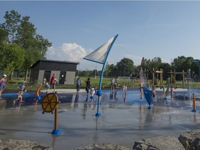 After opening a new new splash pad at Valois Park last summer, Pointe Claire will be renovating the exiting park chalet this spring. (Peter McCabe / MONTREAL GAZETTE)