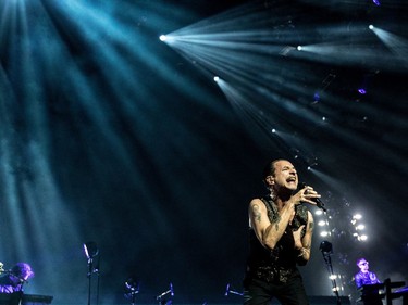 Depeche Mode lead vocals Dave Gahan at the Bell Centre in Montreal, on Tuesday, September 5, 2017.