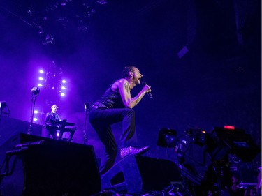 Depeche Mode lead vocals Dave Gahan at the Bell Centre in Montreal, on Tuesday, September 5, 2017.