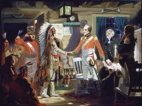 Shawnee chief Tecumseh and General Isaac Brock were a powerful allied force against American invaders during the War of 1812.