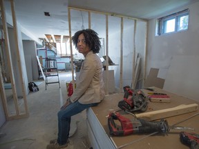 “The minister keeps talking about the steps we have to take, but this is four months later," says Helen Bunyan, seen in the basement of her home in Pierrefonds on Tuesday, Sept. 12, 2017.