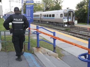 A teenage girl was struck by a train at the Pierrefonds-Roxboro line on Tuesday.