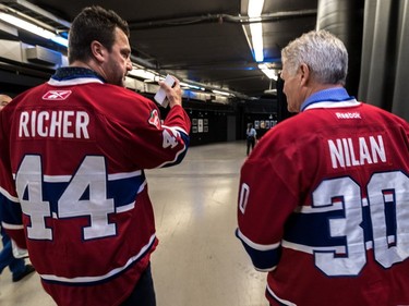 The Canadiens held their annual Red vs. White intrasquad scrimmage at the Bell Centre in Montreal on Sunday, Sept. 17, 2017 and, among others, Stéphane Richer and Chris Nilan also took in the game.