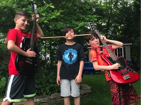 The dynamic rock trio Flashback features Emmanuel on lead guitar and backup vocals, Ethan on drums, guitar and backup vocals and Owen on bass and lead vocals. Flashback is part of the lineup at Arts Alive! Québec in Pointe-Claire, Sept. 23-24.