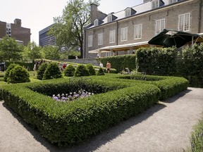 The kitchen garden behind the Château de Ramezay museum, July 1, 2009.