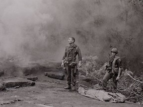 U.S. service members with a fallen comrade. The Vietnam War, by documentary filmmakers Ken Burns and Lynn Novick, is one of the largest projects in the history of television.