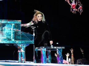 Lady Gaga performs onstage during her Joanne World Tour at Citi Field on August 28, 2017 in New York.