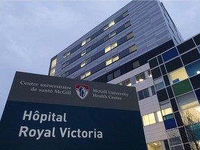 File photo ofthe entrance to the Royal Victoria Hospital at the MUHC Glen site.
