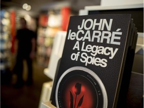 Copies of 'A legacy of Spies' a new novel by English author John Le Carre are on sale at a bookshop in central London on September 7, 2017.