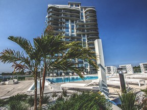 Aquablu offers a resort lifestyle on the waterfront, with luxurious condos and impressive amenities.