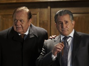 From left, Paul Sorvino as Nico Rizzuto Sr. and Anthony LaPaglia as Vito Rizzuto in Bad Blood, which debuted Thursday on City TV.