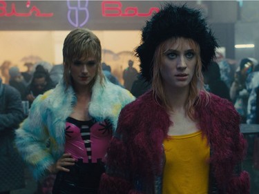 Mackenzie Davis (Halt and Catch Fire) plays the character Mariette (right) in Blade Runner 2049. Notice any resemblance to Daryl Hannah, who played replicant Pris in the 1982 original? (Courtesy of Warner Bros. Pictures)