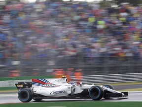 Canadian driver Lance Stroll steers his Williams during the qualifying session for Sunday's Formula One Italian Grand Prix, at the Monza racetrack, Italy, Saturday, Sept. 2, 2017. (AP Photo/Antonio Calanni) ORG XMIT: XAC104
Antonio Calanni, AP