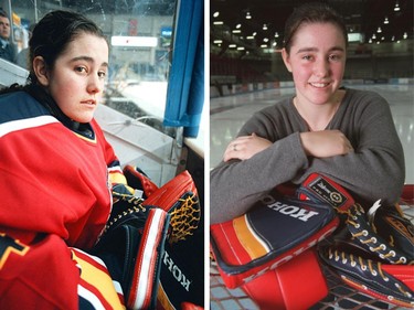 Charline Labonté with the Acadie Bathurst Titan in 1999-2000.