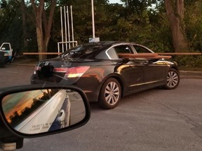 The driver of this car was fined $291 for carrying a load wider than his vehicle.