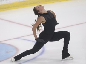 Kaetlyn Osmond practises her routine at Skate Canada's High Performance Camp in Mississauga, Ont., on August 30, 2017.