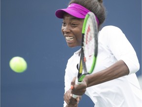 Montrealer Françoise Abanda (above) and Ontarian Bianca Andreescu will face Romania during the women's Fed Cup on Feb. 10-11.