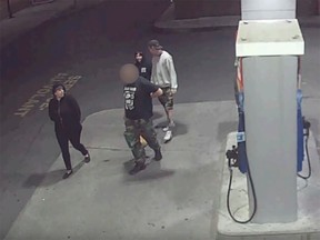 Montreal police are seeking the public's help in identifying three people after a man was assaulted on Papineau Ave. on Aug. 6, 2017. Courtesy SPVM