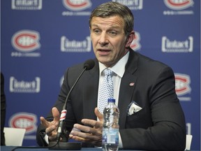Montreal Canadiens general manager Marc Bergevin, shown in a file photo, says there “could be one, there could be 10” players who have availed themselves of the substance abuse program administered by the NHL and the NHLPA, but nobody would know because it is confidential.