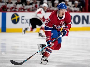 "My strength has always been just try to outwork whoever I'm against on the ice," says Canadiens right-winger Brendan Gallagher waits for a pass during pre-season NHL action against the New Jersey Devils at the Bell Centre in Montreal on Thursday, September 21, 2017.