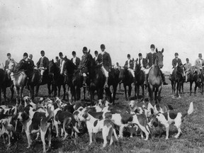 The Montreal Hunt Club, about 1885, fox hunting in Montreal.