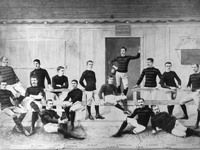 Montreal Football Club, 1884, the year after Hockey Hall of Fame inductee Ernie Russell was born. He would later be the cause of major changes to Canadian football regulations.