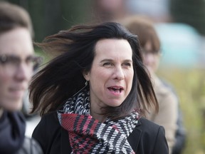 Projet Montréal Leader Valérie Plante talked about the Cavendish Blvd. extension at a news conference Oct. 5.