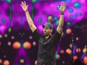 Enrique Iglesias performs at the Bell Centre in Montreal Oct. 9, 2017.