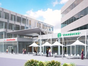 An artist's illustration of the expanded Brunswick Medical Centre in Pointe-Claire. The expansion should be complete by summer, 2018.