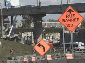 Part of the Turcot project on Friday October 6, 2017. Picture shot near St Jacques and Pullman.