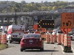 Part of the Turcot project on Oct. 6, 2017.