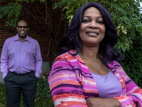 Deneise Ottley and her husband, Brian Hinds, at home on Saturday, Oct. 14, 2017.