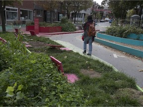 Putting people first: one-block pedestrian strip on Roy St. in the Plateau.