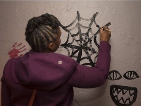 Tarra Sparks helps spookify the Melrose Tunnel ahead of Halloween. It's a one-night-only attraction in N.D.G.