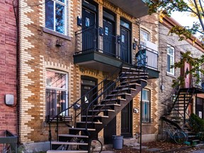 The Plateau home of  Caitlin Stall-Paquet and Aaron Krajeski has two balconies, front and back.