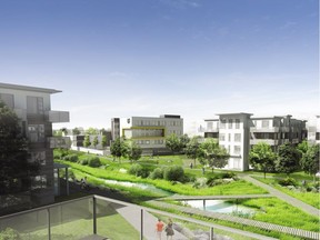 An artist's rendering of what the Cap Nature Pierrefonds Ouest development project might look like.