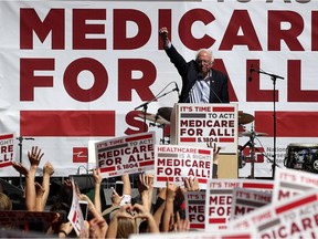 U.S. Sen. Bernie Sanders speaks at a health care rally at the Convention of the California Nurses Association/National Nurses Organizing Committee on Sept. 22 in San Francisco.