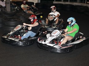 Go-Karting at the Action 500 track in Laval. The company plans to open a new facility in Dorval next year.