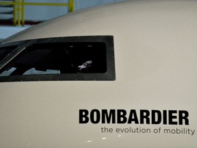 A Bombardier Global 7000 aircraft mock up is shown in Toronto on Tuesday, November 3, 2015.