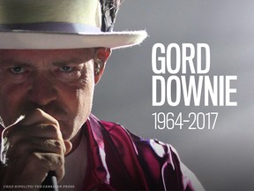 Gord Downie, leader singer of the Tragically Hip, passed away on Tuesday, Oct. 17, 2017.